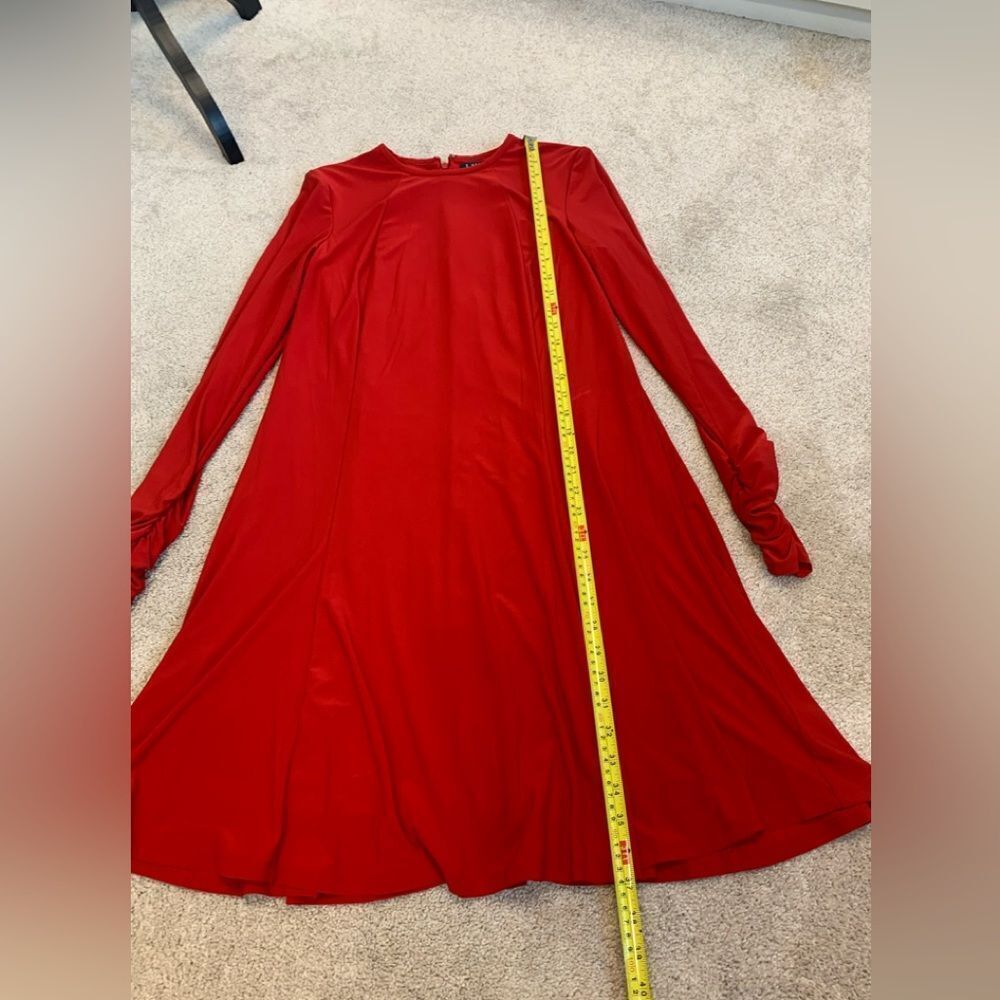 LAUREN Ralph Lauren red Jersey Fit-and-Flare Dress Sz 8 NWOT - Picture 13 of 14